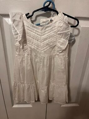OshKosh B'gosh White Ruffle Tiered Cotton Dress